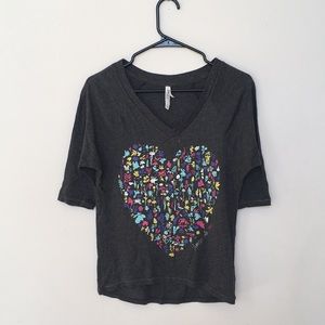 Quarter Sleeve Graphic Tee